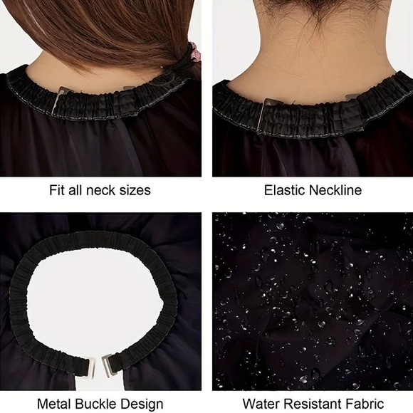 Professional WHITE Barber Apron with Transparent Middle - Picture 2 of 5